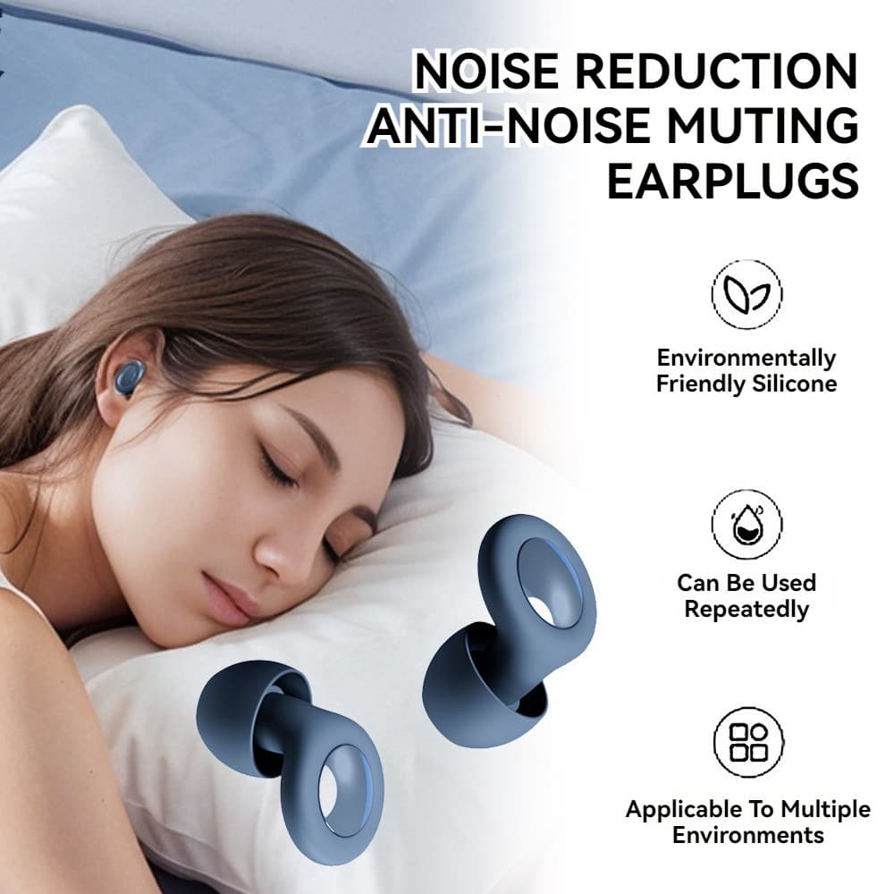 Tampões De Ouvido Com Cancelamento De Ruído , Silicone Super Macio , Redução De 27 dB , Reutilizáveis Para Dormir , Trab