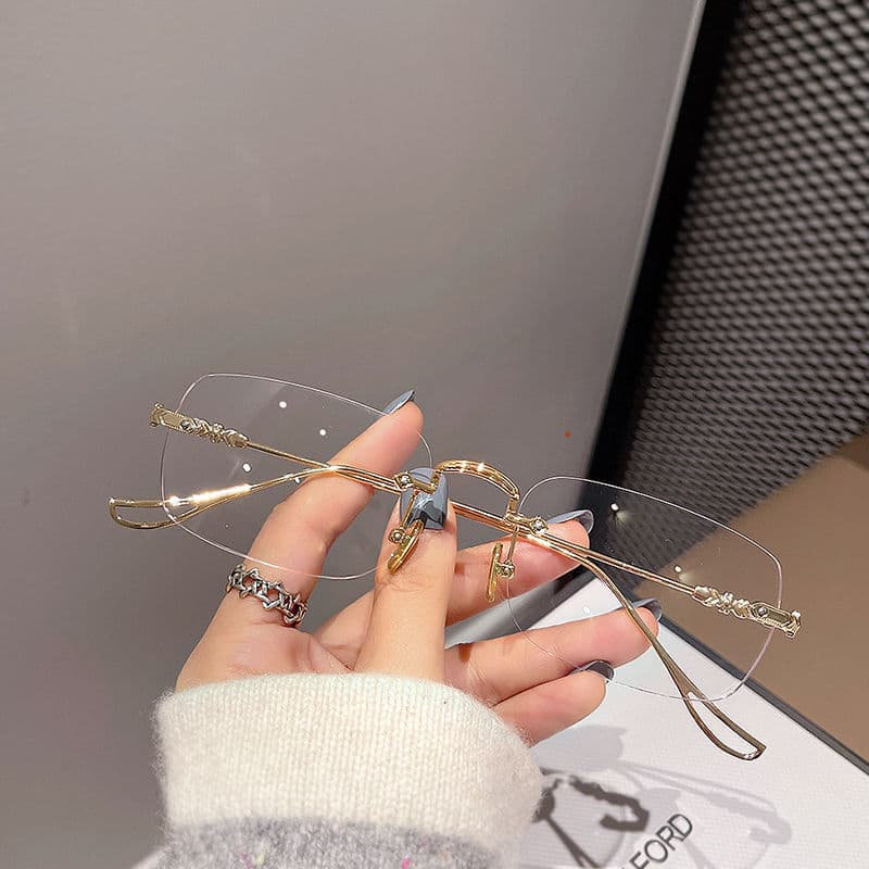 Anti Radiação Luz Azul Bloqueando Óculos Sem Aro Para Homens Mulheres De Computador