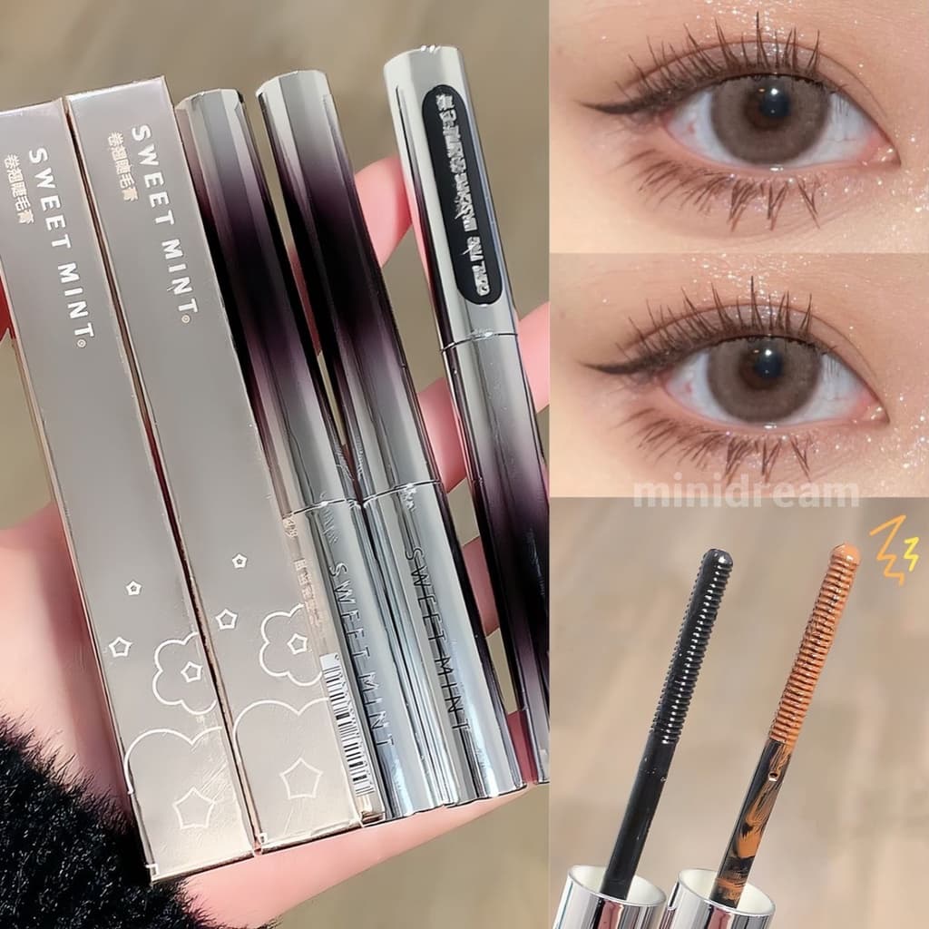 SWEET MINT Rímel À Prova D'água De Longa Duração , Volume , Alongamento , Cabeça De Escova De Ferro , Festa , De Manchas