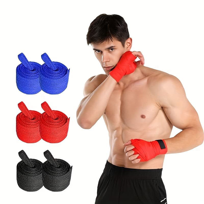 1 Unidade De Envoltórios De Mão Com Absorção De Choque Para Karatê , Sanda Boxe E Fitness-Proteja Suas Mãos Melhorar O D