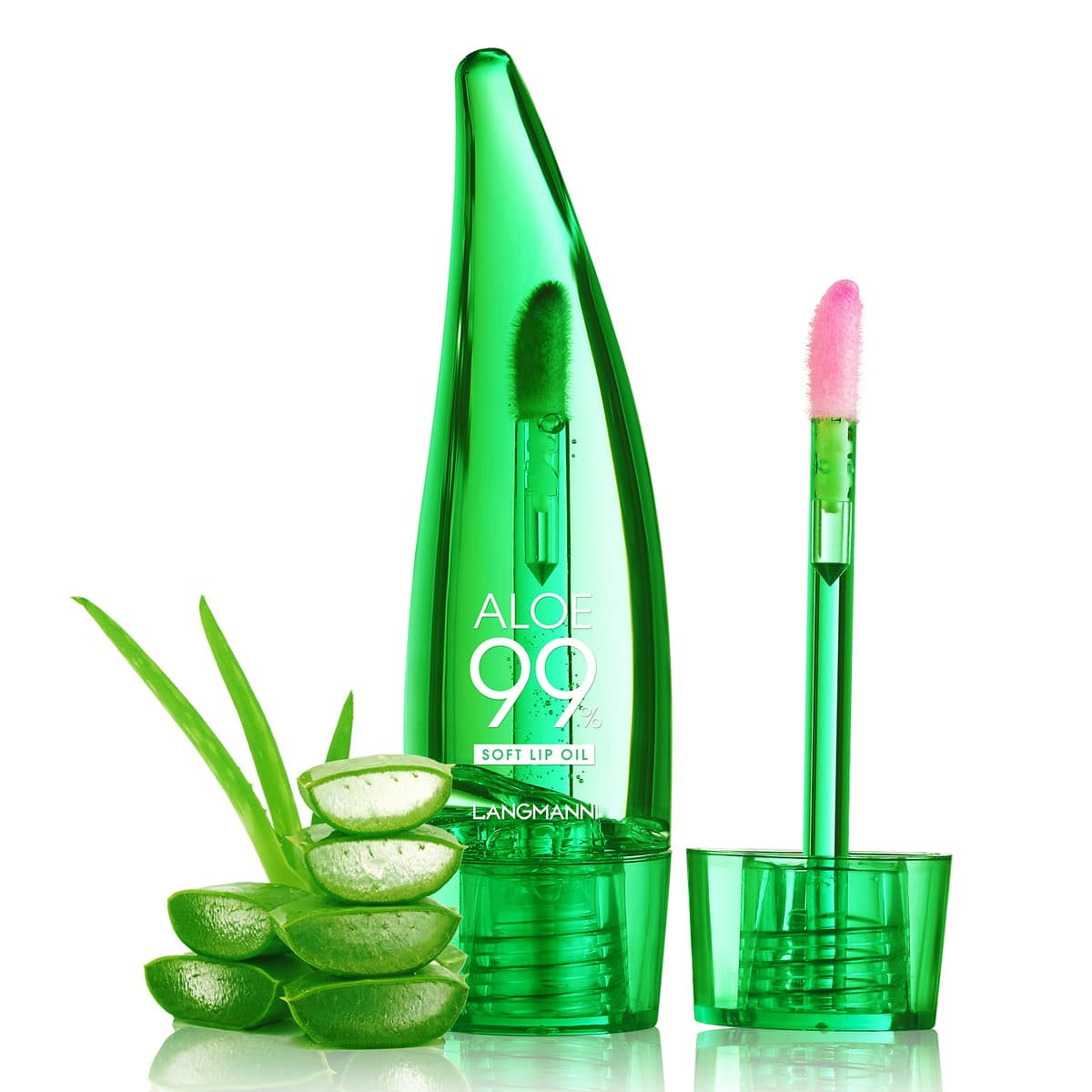 LANGMANNI Aloe Color Changing Lip Oil Hidratante De Longa Duração Balm Batom Líquido Maquiagem Gloss