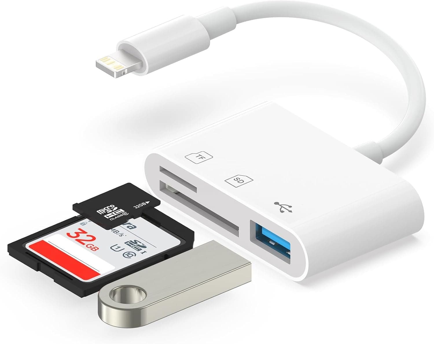 Leitor De Cartão IOS Para Telefone 2 Em 1 SD TF De Memória Visualizador De Câmera Adaptador USB Apple 3