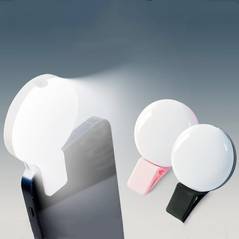 Luz De Preenchimento LED Flash Recarregável Selfie Anel