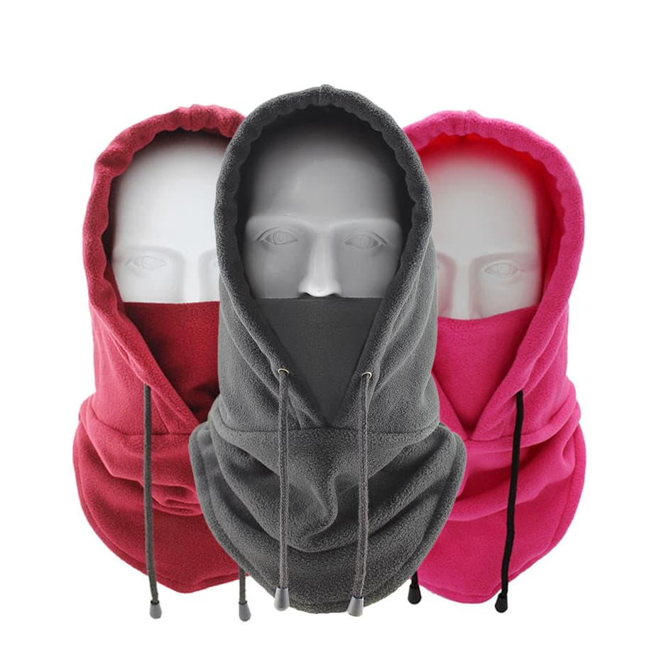 Cachecol com capuz e boné para esportes, máscara unissex para frio, gorro peludo.