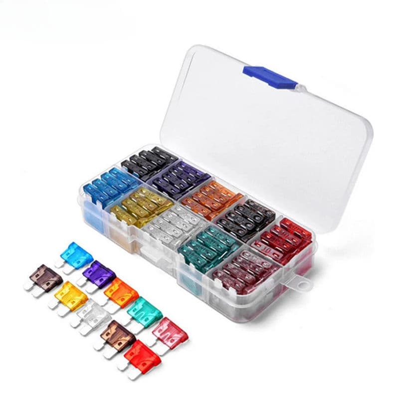 Kit De Sortimento De Fusíveis De Carro 50 Unidades-Substituição Tipo Lâmina Padrão (2A A 35A)