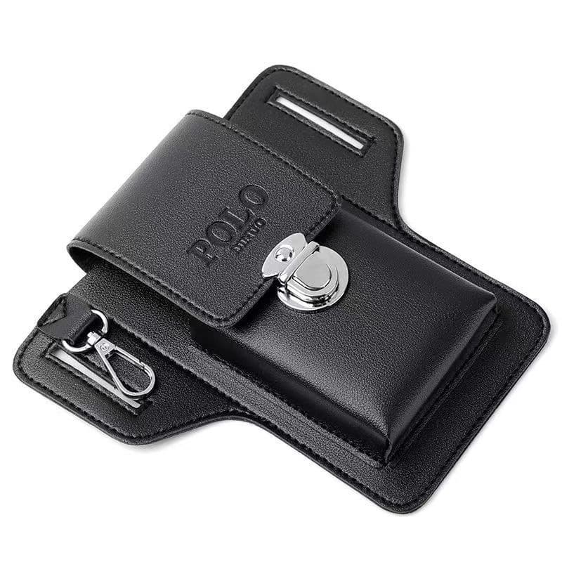 Caso de telefone masculino caso de couro cinto cintura saco carteira de couro do plutônio carteira móvel Retro cinto cas