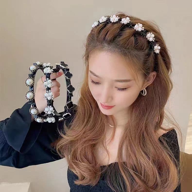 Novo Grampo De Cabelo Trançado Bandana Franja Estilo Acessório Preguiçoso