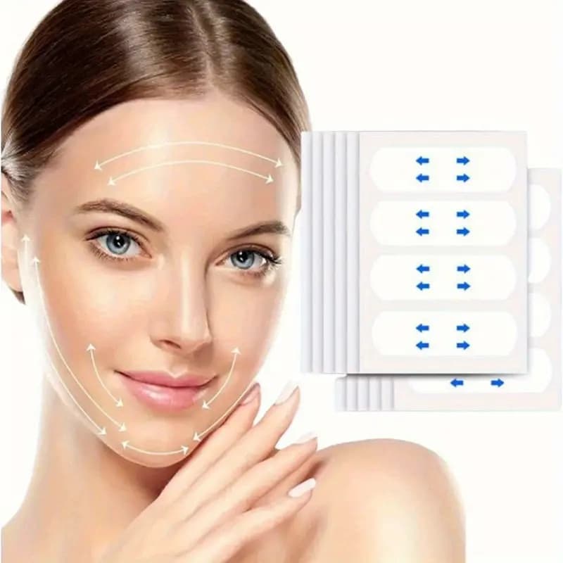 Fita Invisível Para Lifting Facial 120 Unidades-Adesivos Transparentes Linha V Instantânea E Redução De Queixo Duplo