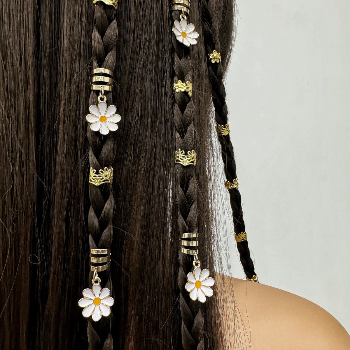 45 Peças Grampos De Cabelo Margarida Óleo Pingando Flor Acessórios Moda Simples Exclusivo Para Mulheres Meninas