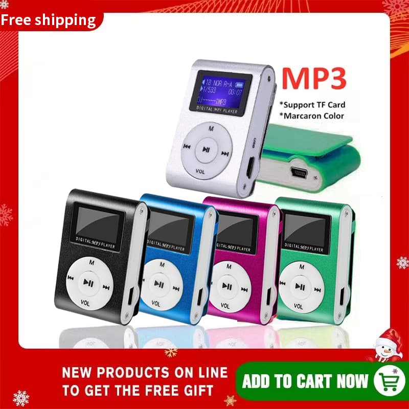 Novo Reprodutor De MP3 Portátil Hifi , Mini Tela LCD Digital , Música Esportiva , Suporte Para Cartão SD Com Cabo