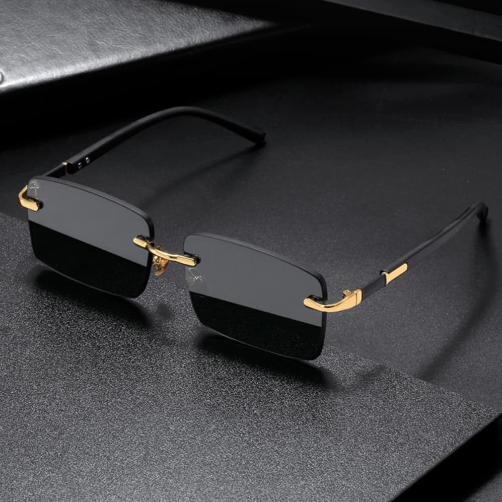 Óculos De Sol Da Moda Sem Moldura , Tons De Cor Gelatinosa De Estilo Europeu