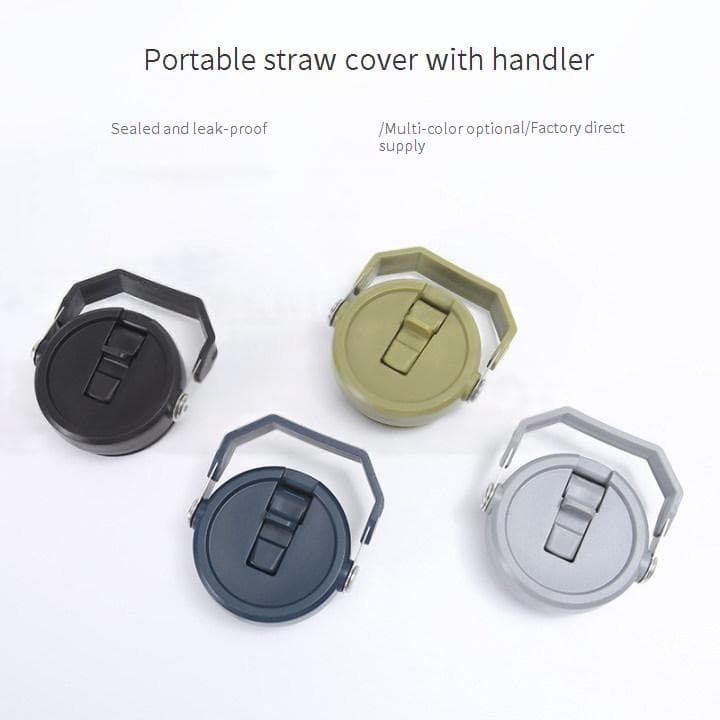 Tampa De Copo De Palha Com Alça Rosqueada , Plástico Portátil À Prova De Vazamento Para Carro E Uso Externo
