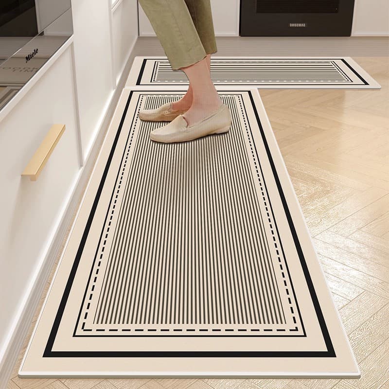 Tapetes De Cozinha De Veludo Cristal Absorventes E À Prova De Óleo Longos Domésticos Resistentes Sujeira anti-Queda