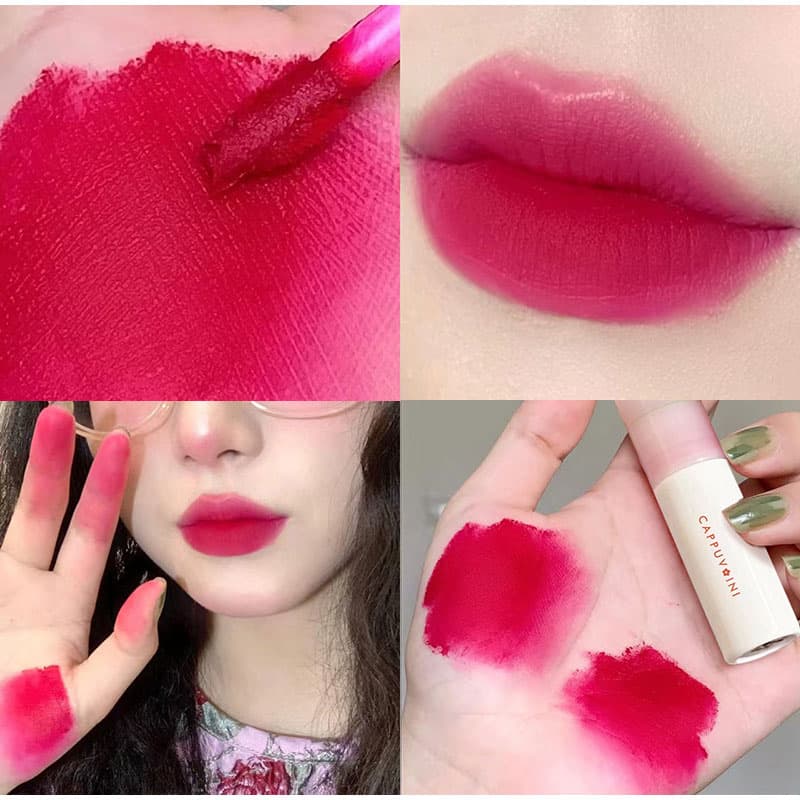 Cappuvini Velvet Lip Glaze 8 Cores Fosco Batom E Maquiagem À Prova D'água De Alta Cor