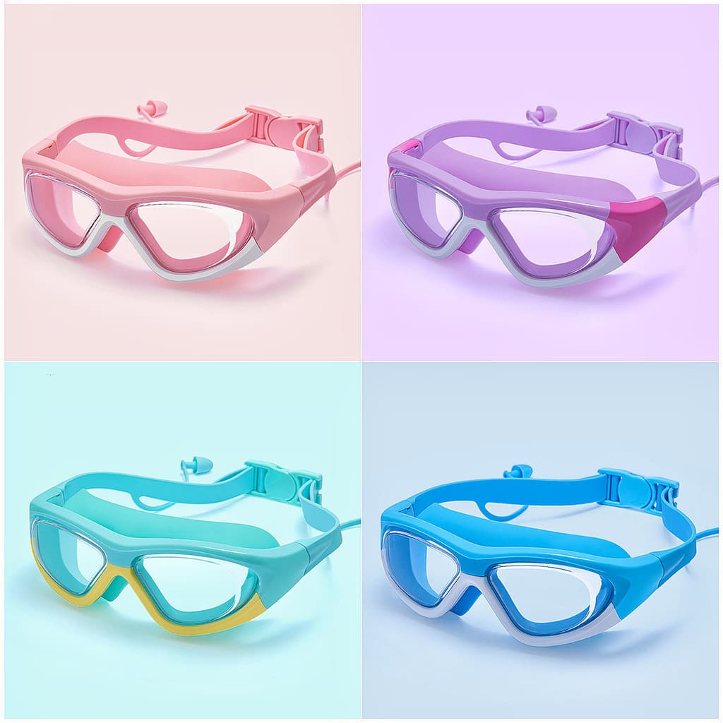 Crianças Óculos De Natação Grande Angular HD Silicone Selo Anti-Nevoeiro À Prova Dwaterproof Água Meninos Meninas Profis