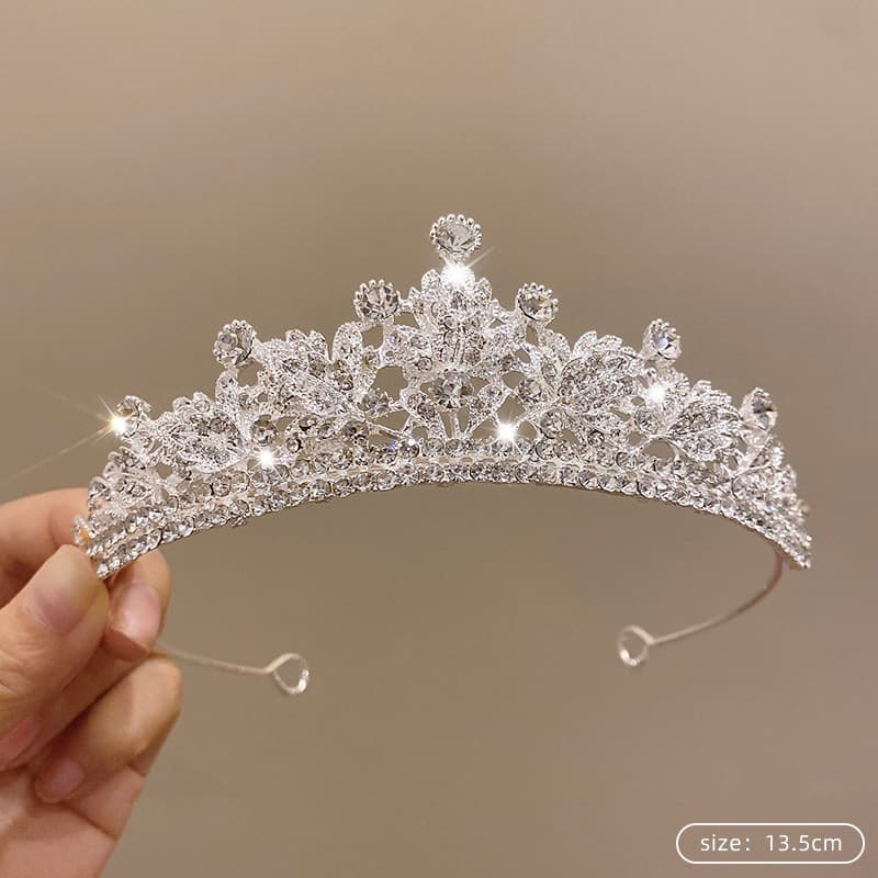 Tiara De Noiva De Cristal 3D Ajustável Para Casamentos , Concursos , Festas De Aniversário De Baile