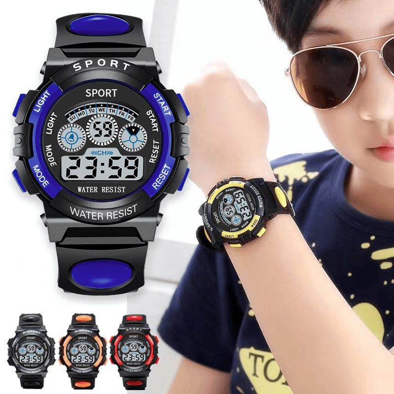 Relógio LED Esporte À Prova Dwaterproof Água Digital Crianças Meninos Meninas Pulseira De Silicone Relógios De Pulso Pre