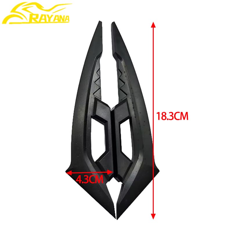 Adesivo De Decoração De Corpo De Modificação De Motocicleta-Lâmina De Asa Antiarranhões E Palavras-Chave De Acessórios E