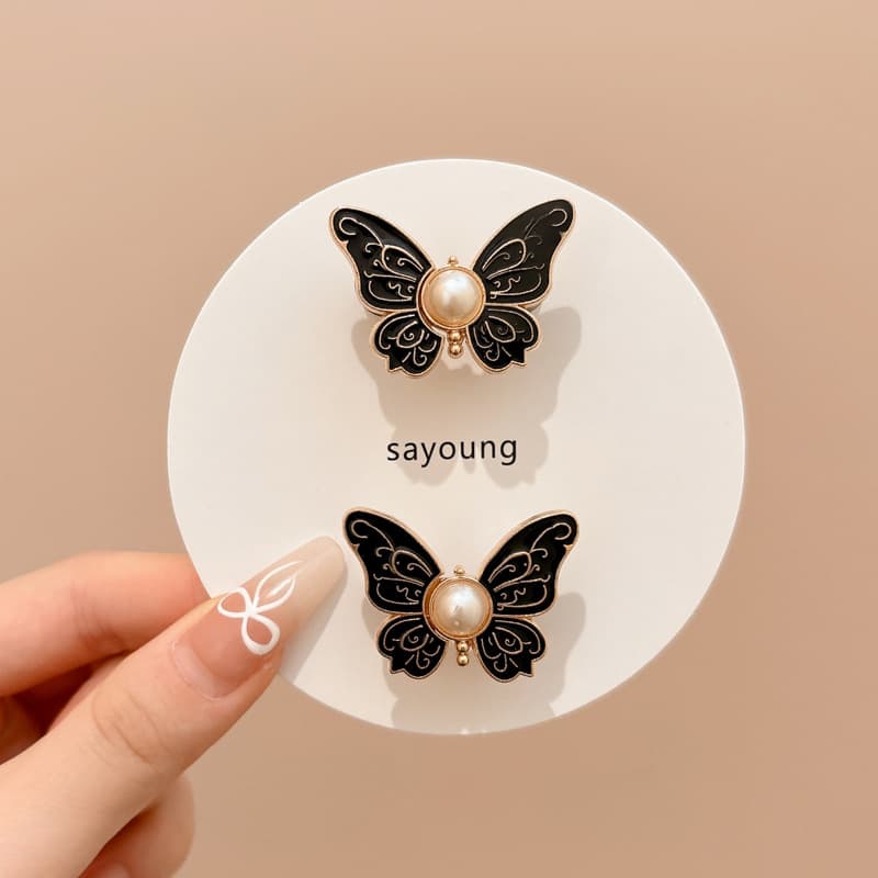 Conjunto De 2 Peças De Broche De Borboleta , Alfinetes De Cintura Da Moda Coreana Para Mulheres , Acessórios De Roupa Je