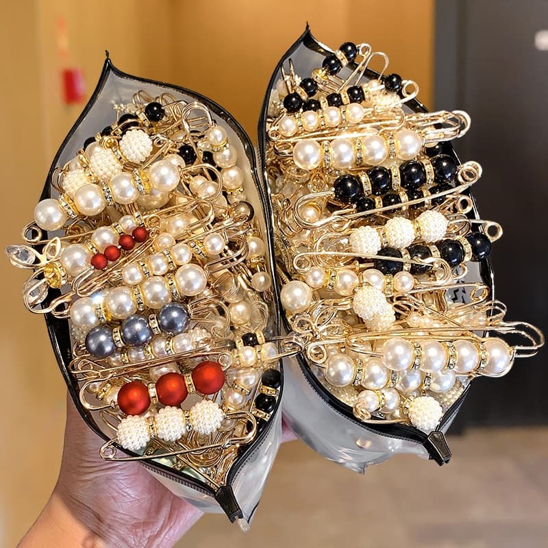 P 18 Unidades Broches De Moda Antiderrapantes Alfinetes De Segurança Estilo Coreano Para Roupas Femininas