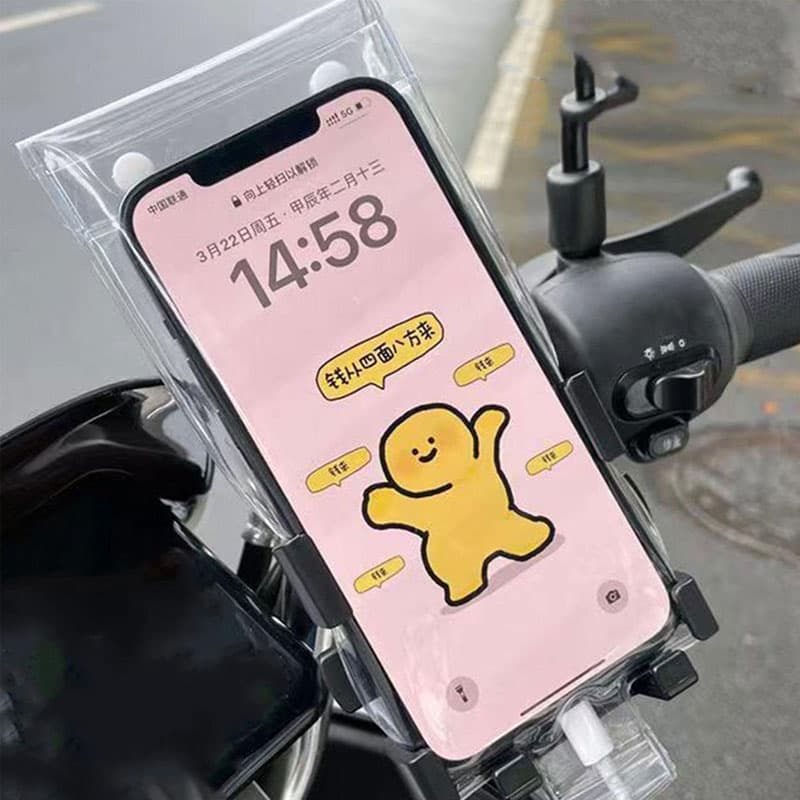 Capa De Telefone À Prova D'água Para Motocicleta , Bateria Recarregável , Tela Sensível Ao Toque , Bolsa Protetora Uso E
