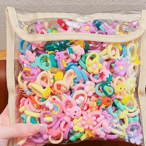 Laços De Cabelo Elásticos Estilo Coreano Para Crianças , Faixas Não Danificadas Meninas , Acessórios