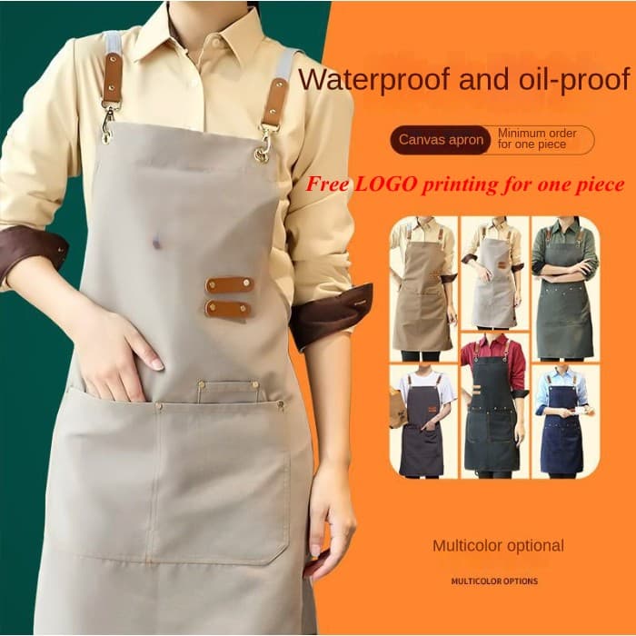 Avental De Cozinha À Prova D'água Para Mulheres , Cafeteria , Trabalho , Limpeza Doméstica