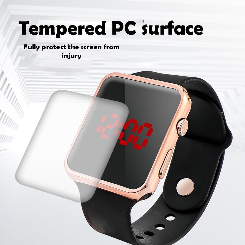 2026 Relógio De Silicone Unissex De Banda Superior Para Homens E Mulheres LED Digital Sport Estilo Simples Casal Transpo