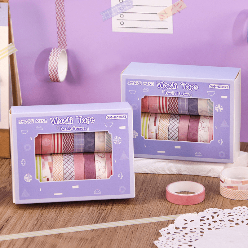 20 Rolos Minúsculo Conjunto De Fita Washi Colorida Arco-Íris Mascaramento Fitas Decorativas Para Planejadores De Diário 