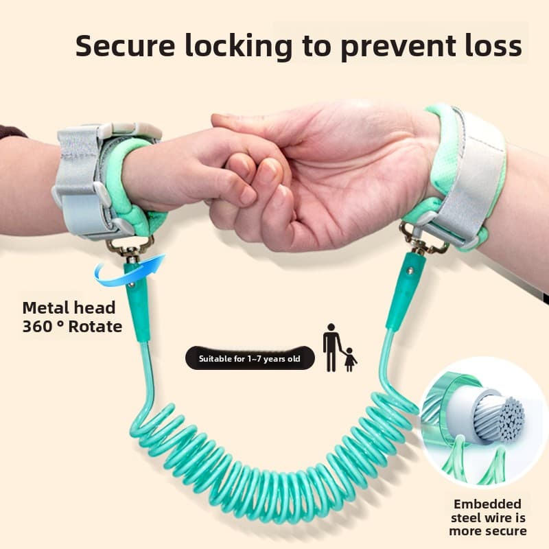 Bebê Anti-Perdido Pulseira Tração Corda Apito Bloqueio Indução Magnética Andando Artefato