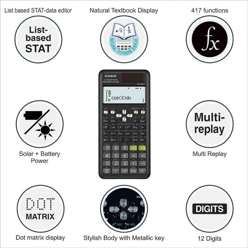 Calculadora Científica Casio FX-991EX 240 Funções Presente Ideal Para Férias Ou De Volta Às Aulas