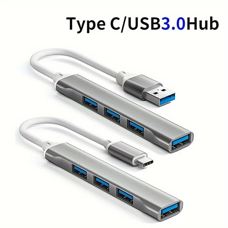 Tipo c Para 4 Portas Usb HUB Divisor De Carregador Adaptador USB3.0 De Alta Velocidade Laptop