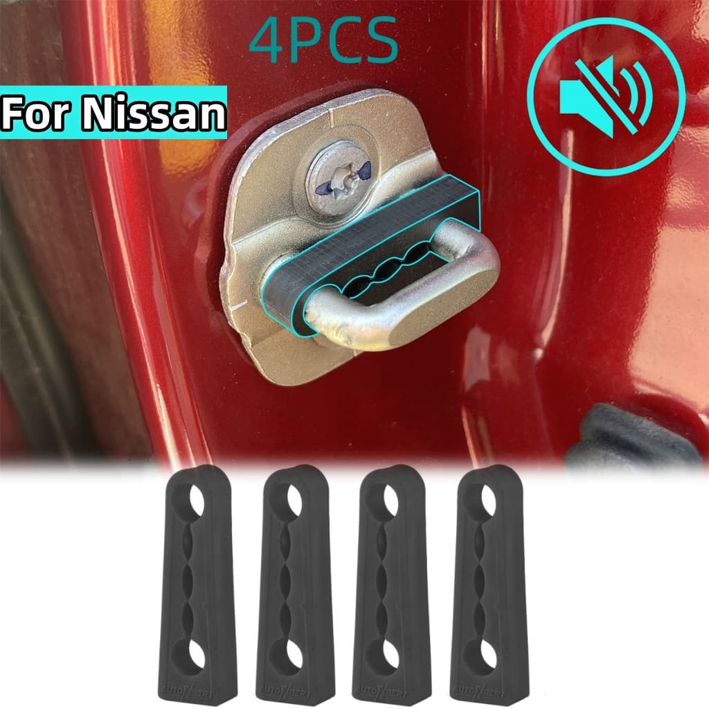 4 PCS Amortecedor De Som Fechadura De Porta Para Nissan Qashqai X-Trail Tiida Juke Nota Teana Rogue Rattling À Prova
