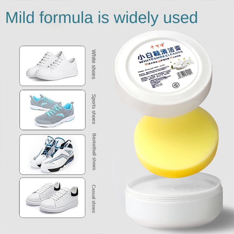 Creme De Limpeza De Sapatos Brancos 120G/240G-Removedor Versátil De Manchas E Solução De Clareamento Com Esponja Para To