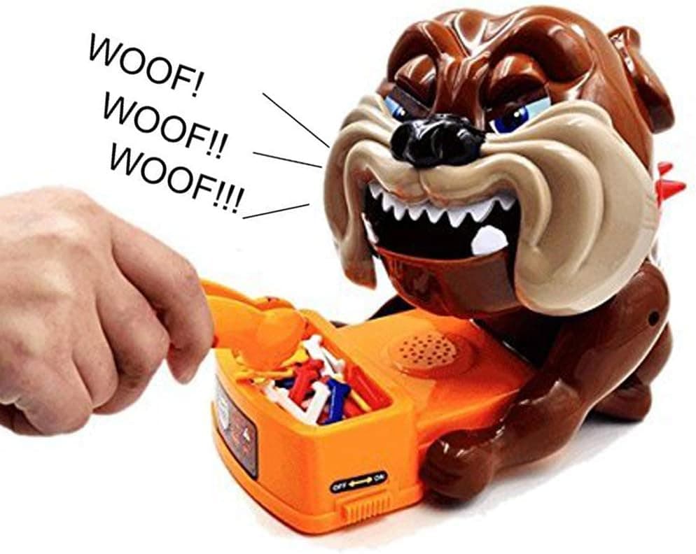 Angry Bulldog Bite Finger Board Game Toy Electric Morder Prank Jogo De Festa Familiar Interativo De Tamanho Grande Para 