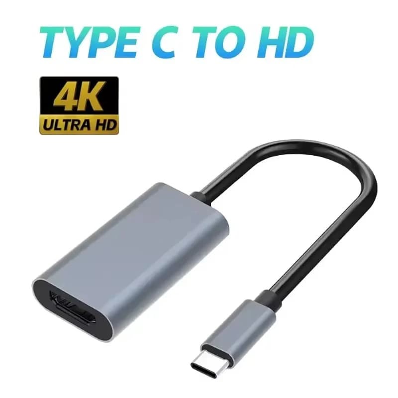 Extensor Usb3.1 vga Para Tipo c Adaptador Macho Fêmea Conversor HDMI Laptop Tablet MacBook HDTV 4K