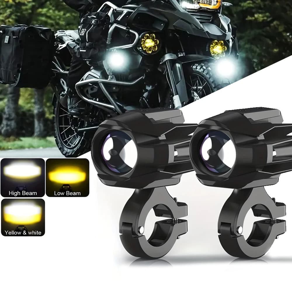 Farol De Motocicleta Luzes De Nevoeiro 3 Modos Mini Led Luz De Condução Auxiliar Fora Da Estrada Holofote Com Ventilador