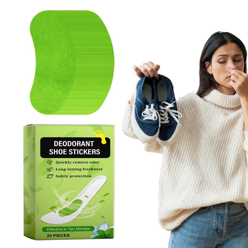  20 Unidades de Adesivos Desodorizantes de Sapato, Respiráveis e Absorventes de Suor para Tênis Esportivos – Frescor e