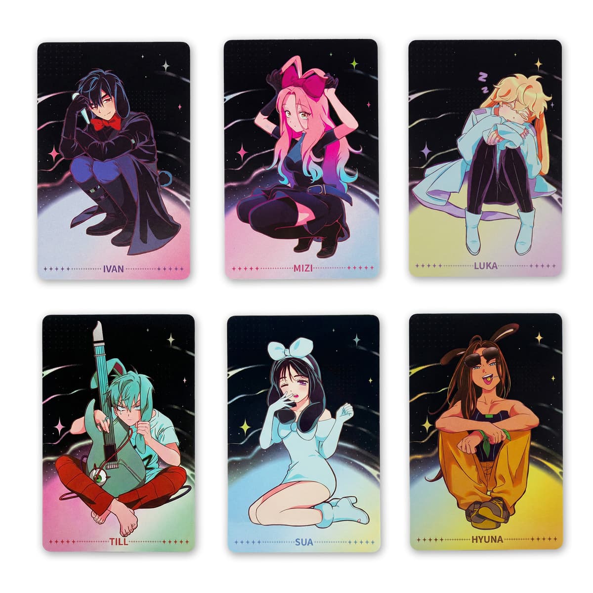 Cartões Fotográficos Colecionáveis Da Série Alien Stage Rabbit-Pacote De 6 ALNST Oficialmente Licenciado , Produto De An