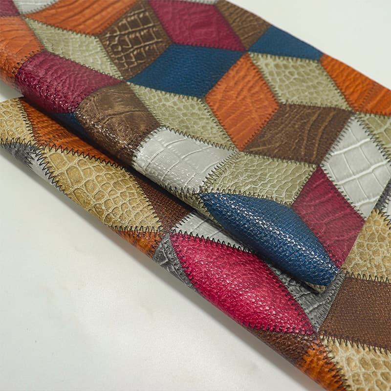  Kit de Reparo de Couro Bege Multicolorido para Bordas de Bolsa, Remendos de Couro, Kit de Reparo 0,7mm com Tecido de