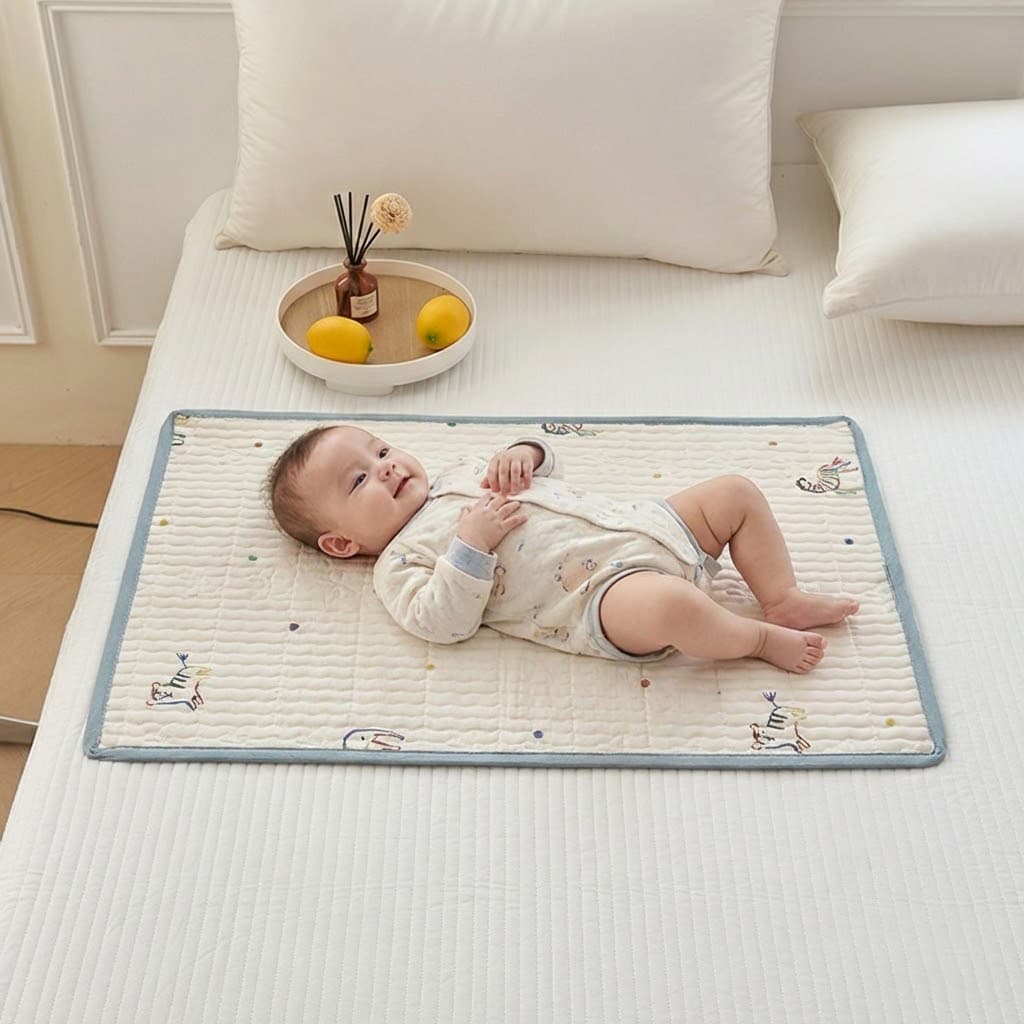 Protetor De Colchão De Algodão Impermeável Lavável Capa De Cama Reutilizável Para Crianças Mulheres E Idosos