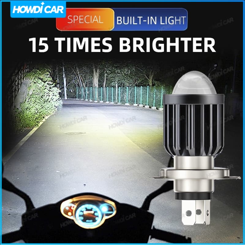 Novas Lâmpadas De Farol De Motocicleta-H4/H6 CSP 12V LED Super Brilhante