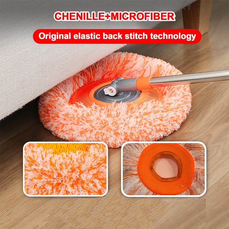 Esfregona Preguiçosa De Girassol Multifuncional , Ferramenta De Limpeza Circular Para Teto E Piso Em Casa