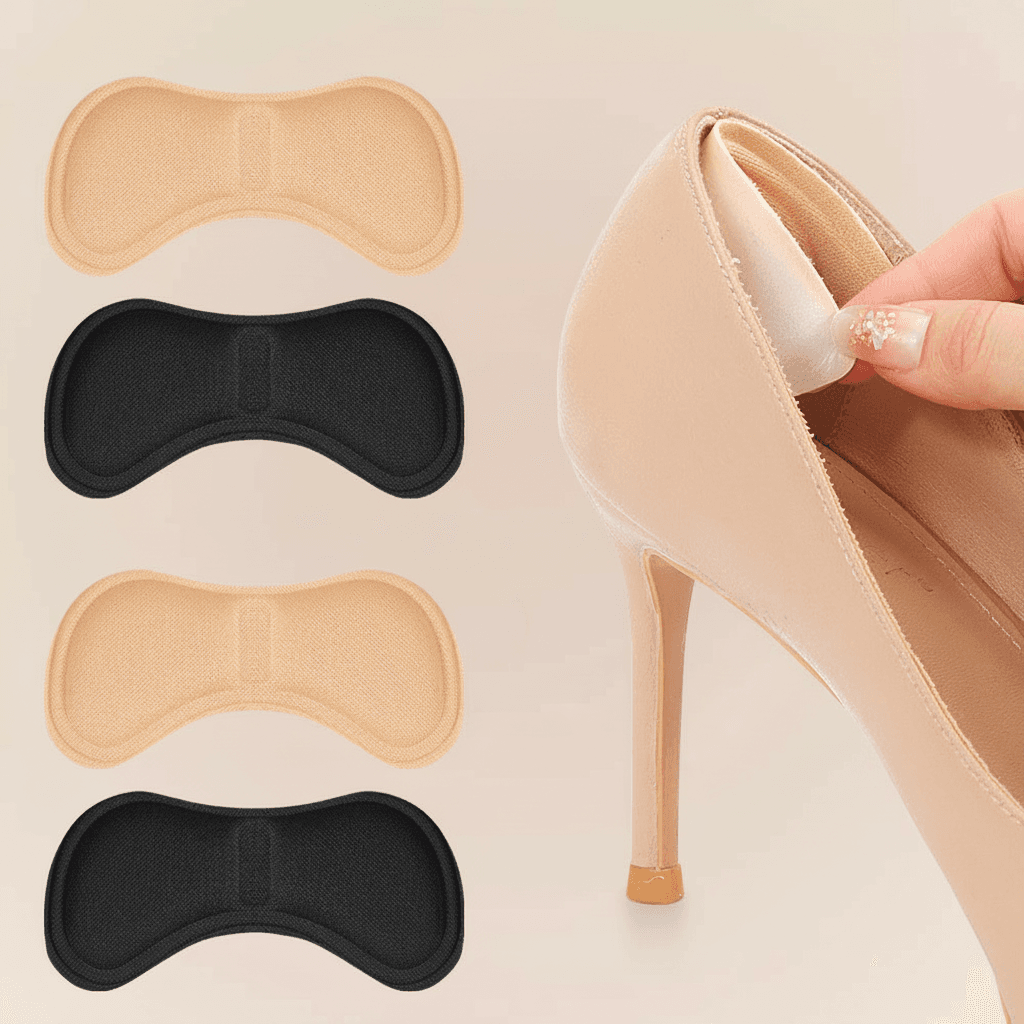 5 Pares de Almofadas para Calcanhar Autoadesivas para Alívio da Dor, Antidesgaste e Proteção dos Pés