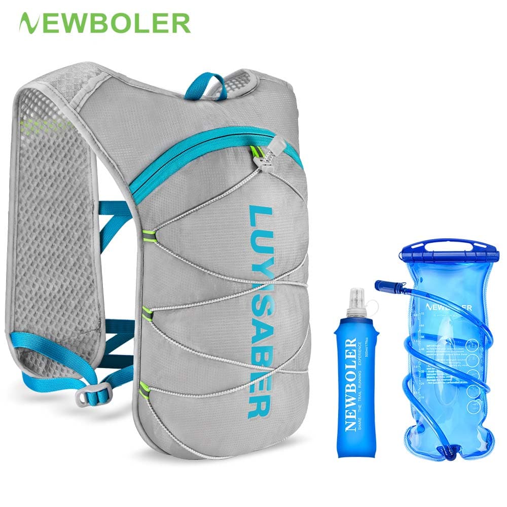 Newboler Colete De Hidratação Ao Ar Livre Leve E Respirável 2L Bexiga De Água Jogging Caminhadas