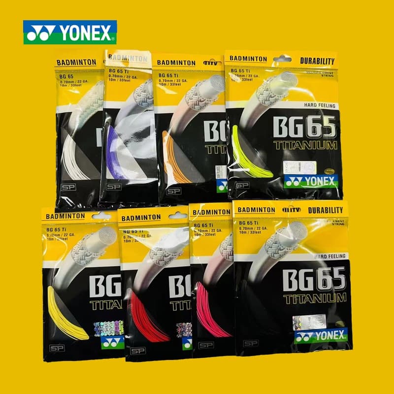 Yonex Badminton Corda De Raquete Bg65 BG-65ti (0.70 mm) High Elasticidade Da Qualidade